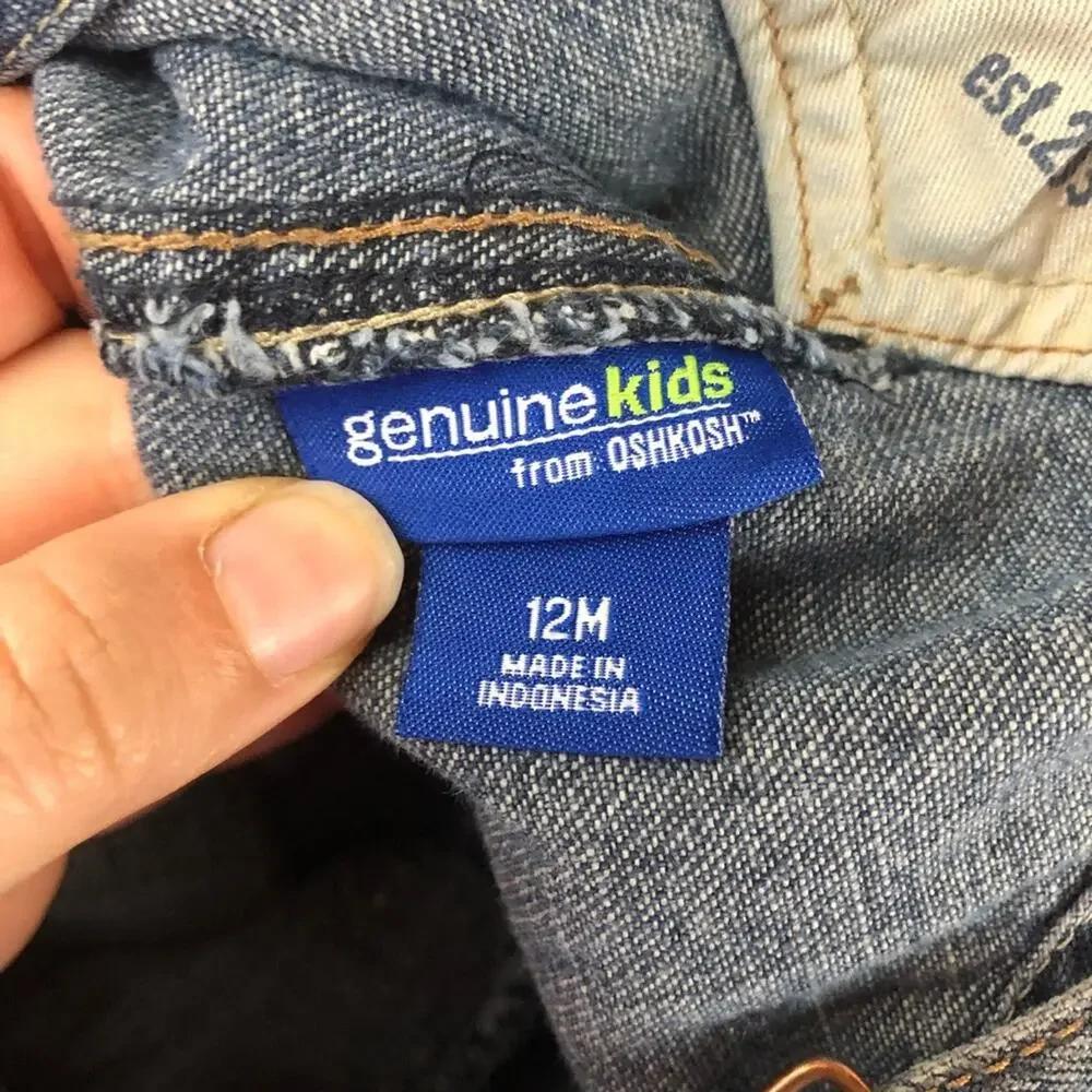 Genuine Kids from OshKosh, Bib Overalls. 12M. In excellent condition!